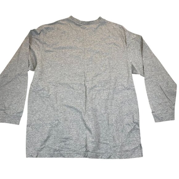 L.L. Bean Mens Gray Long-Sleeve Pocket T-Shirt XXL Regular 100% Cotton Casual We - Picture 2 of 9